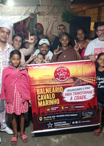 PT de Mongaguá fortalece organização popular e inaugura primeiro núcleo do partido na cidade
