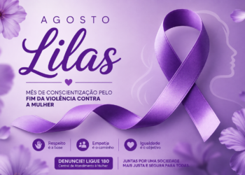 Caminhada do Agosto Lilás reúne idosos de Mongaguá contra a violência doméstica