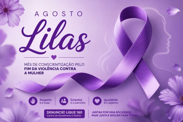 Caminhada do Agosto Lilás reúne idosos de Mongaguá contra a violência doméstica